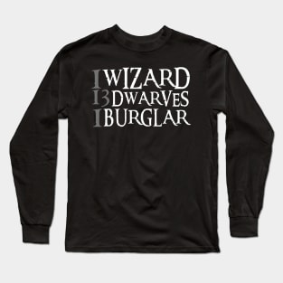 The Company - 1 Wizard - 13 Dwarves - 1 Burglar - Fantasy Long Sleeve T-Shirt